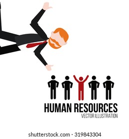 human resources man illustration over white color background