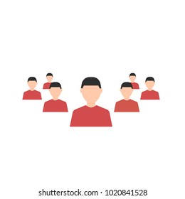 Human resources. Man. Search for employe. Recruitment. Business concept. Flat design. Vector illustration isolated on white background.