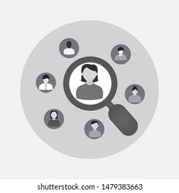 human resources management flat style-illustration