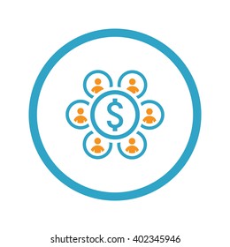 Human Resources Management Icon. Business Concept. Flat Design. Isolated Illustration.