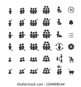 Human Resources Management Icons Set Vector illustration