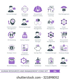 Human Resources And Management  Icons Set 04