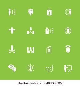 Human resources and management icons set.