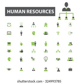 human resources, management, organization icons