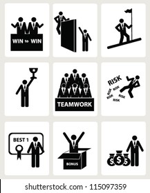 Human resources and management,icon set,Vector