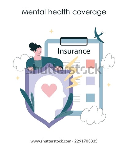 Human resources manager suggesting to employee insurance with mental health coverage. Personnel management. Worker efficiency improvement due to psychological support. Flat vector illustration