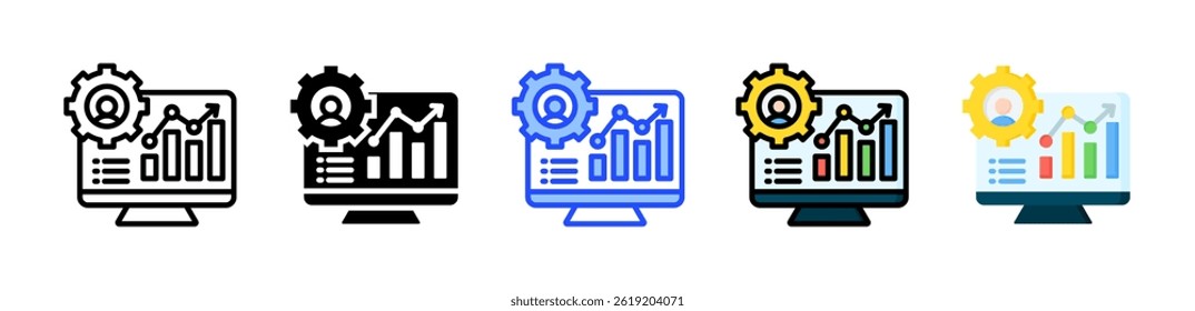 Human Resources Metrics Icon Collection With Multiple Styles