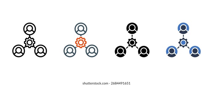 Human Resources multiple icon style vector illustration