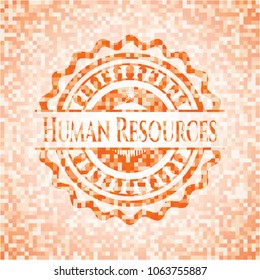 Human Resources orange mosaic emblem
