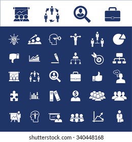 human resources, organization, businessman, management  icons, signs vector concept set for infographics, mobile, website, application
