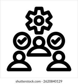 Ícone De Estrutura De Tópicos De Recursos Humanos. Ilustração de vetor simples no plano de fundo branco