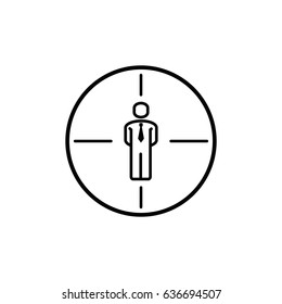Human resources outline vector icon. Headhunting illustration.