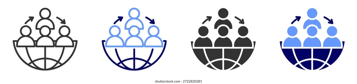 Human Resources Outsourcing Symbol Set Multiple Style