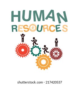 Human Resources Over Background Vector Illustration Stock Vector 