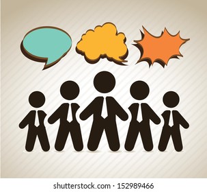 human resources over beige background vector illustration