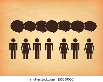 human resources over cream background vector illustration