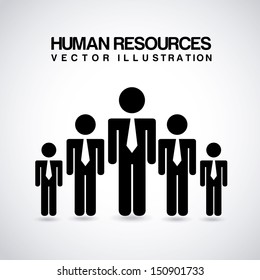 Human Resources Over Gray Background Vector Stock Vector (Royalty Free ...