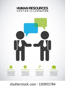 human resources over gray background vector illustration