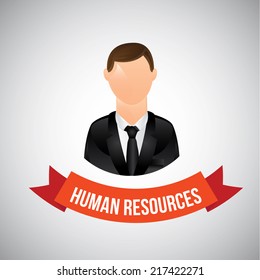 human resources over gray background vector illustration human resources over gray background vector illustration