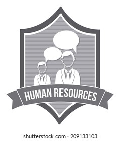 human resources over white background vector illustration