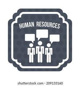 human resources over white background vector illustration