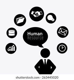 Human Resources Over White Background Design Stock Vector (royalty Free 