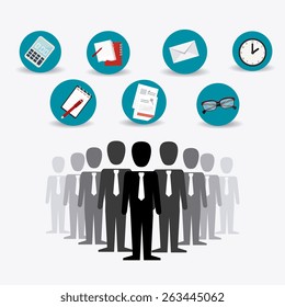 Human resources over white background design, vector illustration.