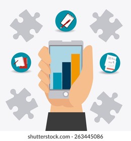 Human resources over white background design, vector illustration.