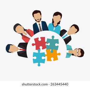 Human resources over white background design, vector illustration.