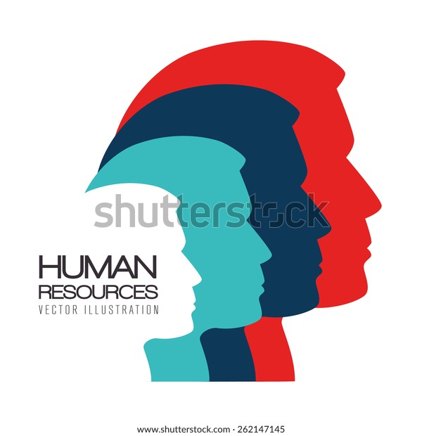 Human Resources Over White Background Vector Stock Vector (Royalty Free