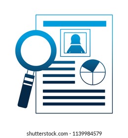 human resources paper informaton magnifying glass