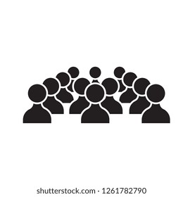 Human resources people black vector concept icon. Human resources people flat illustration, sign