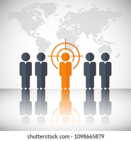 Human resources poster, web banner, human resources concept. EPS10 vector