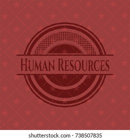 Human Resources realistic red emblem