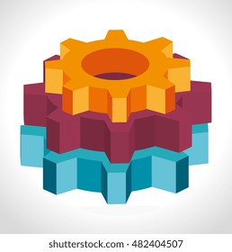 human resources recruit gear design isolated
