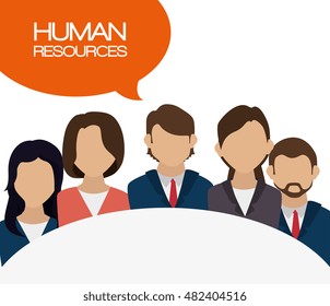 human resources recruit hired design isolated