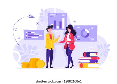 Human Resources, Recruitment Concept for web page, banner, presentation, social media, documents, cards, posters. Vector illustration, interviewing, assessment, recruitment agency. hiring employee.