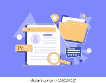 Human Resources, Recruitment Concept for web page,hiring employees, recruitment agency