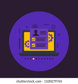 Human Resources, recruitment service, vector