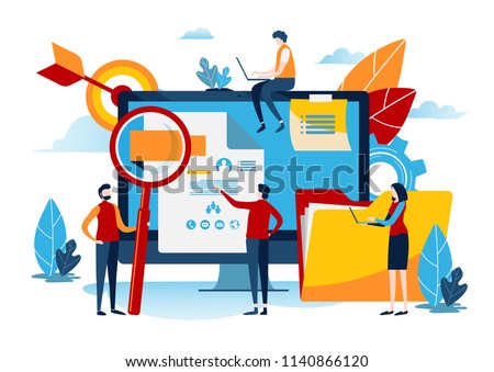 Human resources requirements. Management concept. Miniature people. Business illustration vector graphic on white background.
