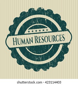 Sello de textura gruesa de goma de Recursos Humanos