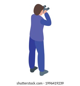 Icono de búsqueda de recursos humanos. Isometric, icono del vector de búsqueda de recursos humanos para el diseño web aislado en fondo blanco