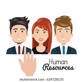 human resources search isolated