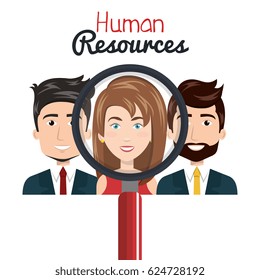 human resources search isolated