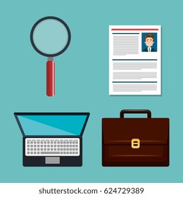human resources search isolated