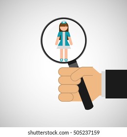 human resources searching nurse graphic vector illustration eps 10