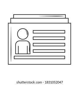 human resources selection, employment job cv line style vector illustration