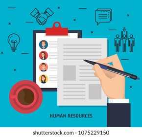 human resources set icons