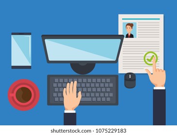 human resources set icons