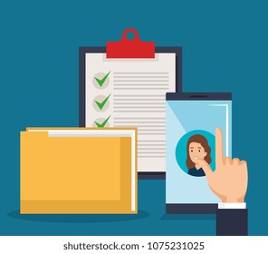 human resources set icons